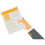 document in hand graphic